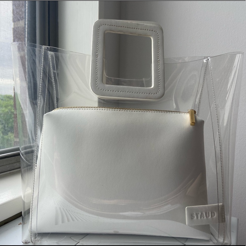 STAUD Medium Shirley Bag in White